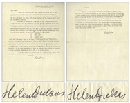 Helen Dukas Letters Signed Regarding Cataloguing Albert Einsteins Correspondence